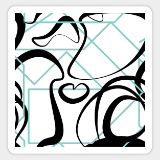 Abstract shapes geometric pattern Sticker